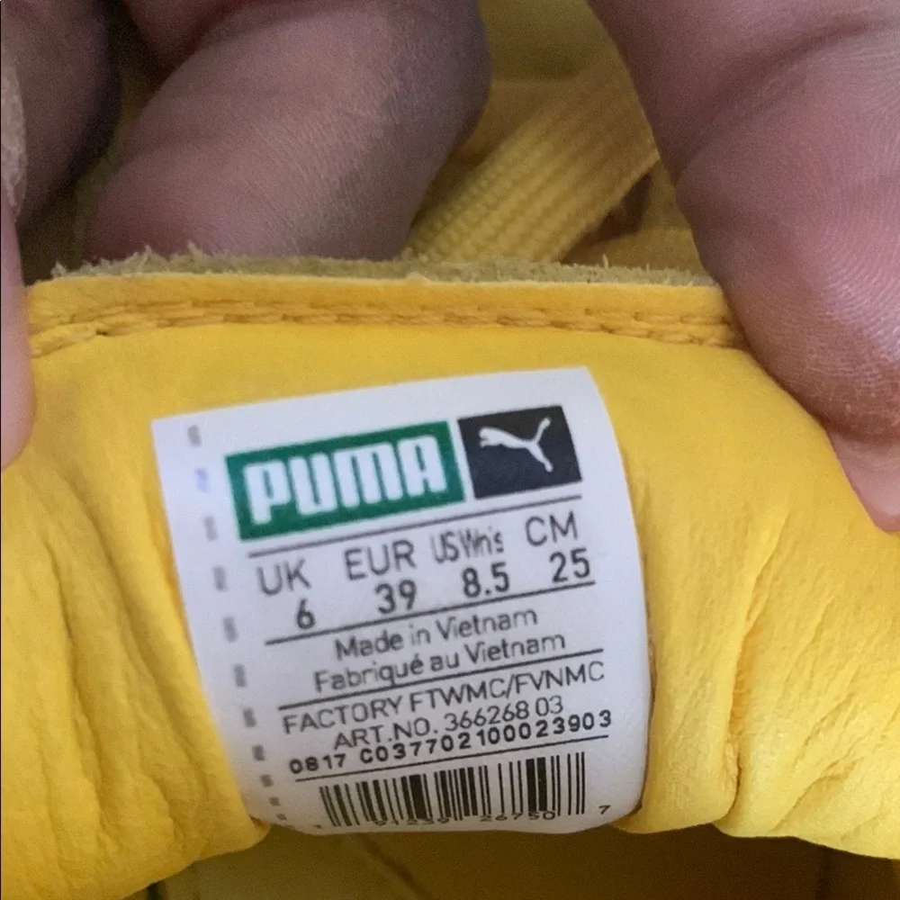 PUMA X Rihanna’s Fenty Yellow & Pink Suede Creapers Sneakers Vibrant Design EUC - Picture 11 of 11